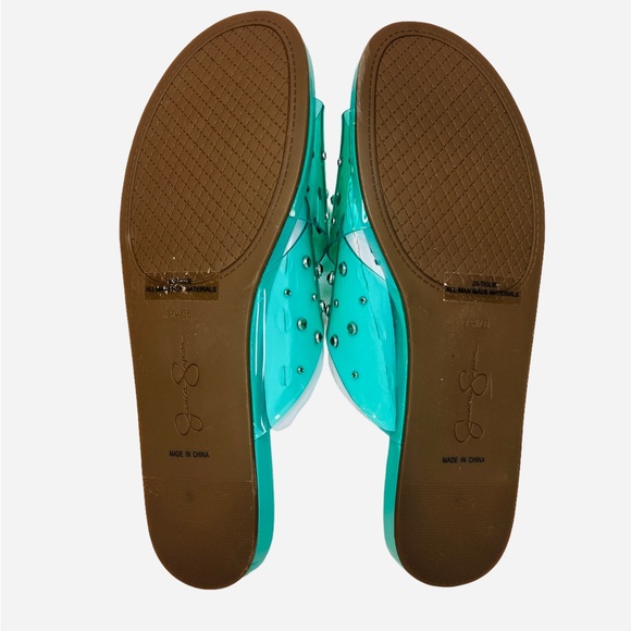 Jessica Simpson Womens Aqua Tislie Round Toe Slip On Slide Sandals Size 7.5M - Picture 8 of 11
